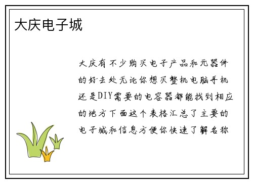 大庆电子城